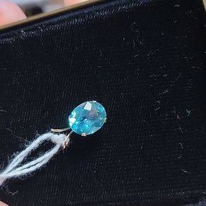 Blue topaz necklace pendant